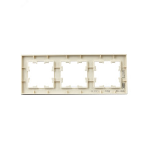 Рамка 3-м BRITE РУ-3-2-БрВа стекло ванильн. BR-M32-G-K10