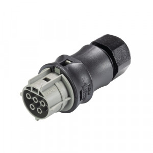 Розеточный разъем на кабель RST25I5S B1 ZR2S BG03, Розеточный разъем на кабель диаметром 10-14 мм, 5 полюсов, тип фиксации провода: винтовой,номинальные характеристики: 250/400V, 25A, цвет корпуса: черный, цвет контактной вставки: серый, серия RST Classic