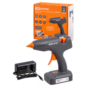 Клеевой пистолет аккумуляторный КПА-60, 11,3 мм, 12В, 2,2 А*ч Li-Ion, 60 Вт, Т=220 С "Алмаз" SQ1024-0110