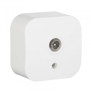 Quteo Розетка телевизионная TV наружная белая 782215