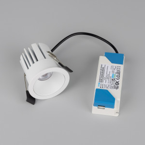 Светильник MS-ATLAS-BUILT-R58-10W Warm3000 (BK-BK, 35 deg, 230V) 035464, Встраиваемый светильник даунлайт. Мощность 10 Вт, св. поток 865 лм, 87 лм/Вт, теплый 3000 K, CRI>90, UGR<16, угол 35°, напряжение питания 230 В. Черный круглый корпус из алюминия, степень защиты IP20. Размер: диаметр 58 мм, высота 68 мм. Монтаж встраиваем