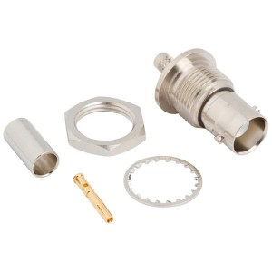 112652, РЧ соединители / Коаксиальные соединители BNC CRIMP JACK BLKHD RG142 50 OHM ISO