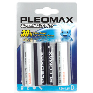 Батарейки Pleomax R20-2BL SUPER HEAVY DUTY Zinc (12/192/3840) (кр. 2шт) [C0019246]
