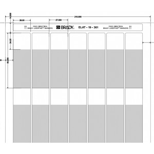 brd29857, ELAT-19-361 этикетки самоламинирующиеся,материал В-361В полиэстер, размер 25.00х80.44мм, 48 листов, 1000 шт/упак.