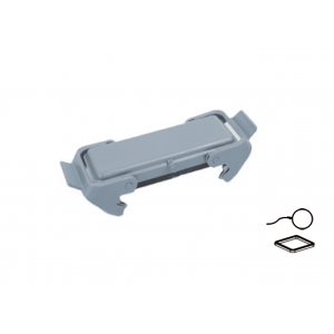 Защитная крышка H24B-PC-2LP-N, Защитная крышка, типоразмер 24B, с уплотнителем, с двумя пластиковыми защелками, с удерживающей стропой от утери, материал корпуса: пластик