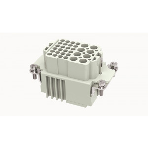 Розеточная контактная вставка DK-8/24-FC, Розеточная контактная вставка, обжимная фиксация, 8/24 полюсов + PE, типоразмер 10B, 400V/250V, 16/10A, (обжимные контакты поставляются отдельно)