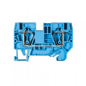 Проходная клемма WKFN 6/35 BL, Проходная клемма, тип фиксации провода: пружинный, номинальное сечение: 6 мм кв., 41A, 800V, ширина: 8 мм, цвет: синий, тип монтажа: DIN35