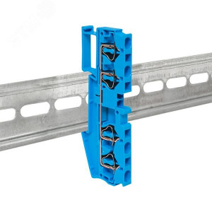Колодка клеммная пружинная JXB-ST-4 41А 4 вывода синяя EKF plc-jxb-st-4-4-blue