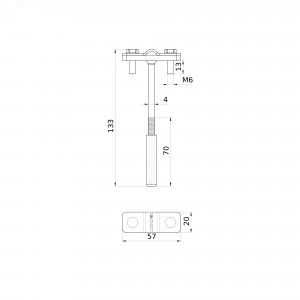 Фасадный держатель, 125 мм ND2306