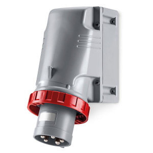 Вилка настенная IP67 63А 3P+E 400В DIS245M6396