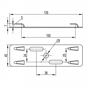 Держатель для проволочного лотка осн. 50 FC37305