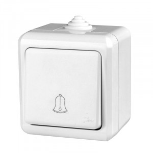 Кнопка звонка ОП Dita IP54 10А 250В бел. TKL-DT-DB-C01-IP54
