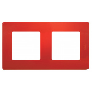 ETIKA Рамка 2 поста красная 672532