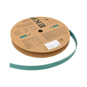 Термоусаживаемая трубка ТУТ нг 25/12,5 зелёная рулон PROxima tut-25-j