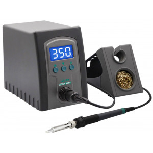 QUICK 969B+, Паяльная станция с регулировкой температуры 100-480°C, стабильность ±2°C, 70W, керамический нагревательный элемент, жала 960 серии