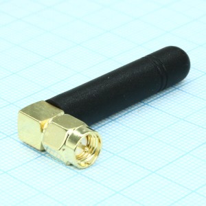 ANT 2.4 BY-2400-01 R/A SMA-M, Штыревая антенна на 2,4ГГц с SMA-M угловым разъемом, 50мм