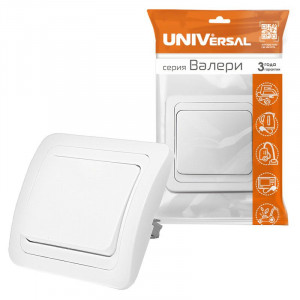 Выключатель 1-кл. СП Валери 10А IP20 бел. В0021