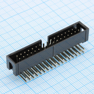 DS1013-34RSIB-B-0, IDC разъем, вилка на плату угловая 2х17 контактов шаг 2.54мм