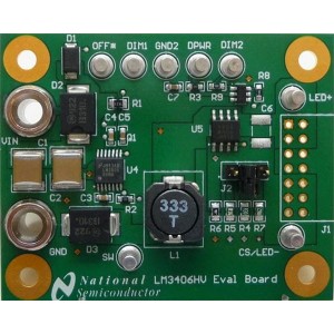 LM3406HVEVAL/NOPB, Средства разработки схем светодиодного освещения  LM3406HV EVAL BOARD