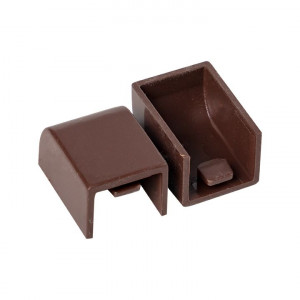 Заглушка (16х16) (4 шт) темное дерево EKF-Plast