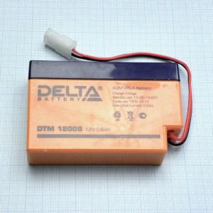 DTM 12008, Аккумулятор свинцово-кислотный, размер 97*25*63