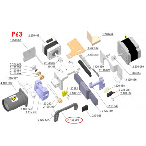 sic1120291, Кронштейн зубчатого сектора P63