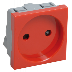 РКС-20-22-П Розетка без з/к 2к (на 2 модуля) ПРАЙМЕР красная нМ CKK-40D-RSK2-K04