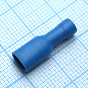 FDFD1.25-187(8)  Blue, наконечник кабельный ножевой (гнездо) полностью в изоляции 0.8х4.75мм, сеч. пров. 0.5-1.5мм2
