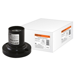 Патрон карболитовый потолочный, Е27, черный, прямой, SQ0335-0006