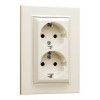 Розетка 2-м СП Karea 16А IP20 с/з крем. 56010082