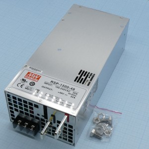RSP-1500-48, AC-DC, 1536Вт, вход 90…264V AC, 47…63Гц /127…370В DC, выход 48В/0…32A, рег. вых=±10%Uном,  изоляция 3000В AC, в корпусе 278х127х83.5мм, -20…+70°С