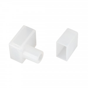 Заглушка MOONLIGHT-CAP-06x12mm-SIDE-S-SET 041058, Комплект силиконовых заглушек для гибкого неона MOONLIGHT, сечение 12х6мм. В комплекте заглушка с выводом под кабель питания (вбок относительно линии сечения ленты) и глухая заглушка. Использовать с герметиком.