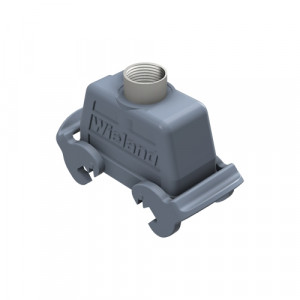 Крышка разъема BAS GOT GF 16 M25 50 A2, Крышка разъема на кабель, типоразмер 16B, без уплотнителя, 1 отверстие с резьбой для кабельных вводов M25x1,5, с резьбовым удлинителем, с верхним расположением, с двумя защелками, материал корпуса: алюминиевый сплав