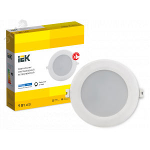 Светильник LED ДВО 1713 белый круг 9Вт 6500К IP40 LDVO0-1713-09-6500-K01