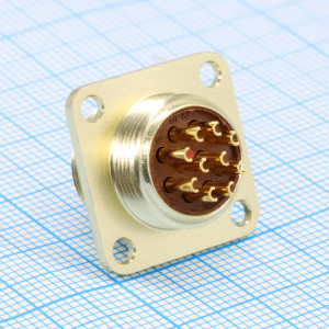 PY04-10Z, Разъем цилиндрический блочный (вилка) 10 контактов