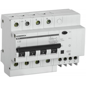 Выключатель автоматический дифференциального тока 4п 32А 30мА АД14 MAD15-4-032-C-030