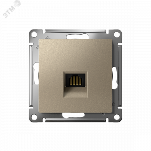 Розетка компьютерная AtlasDesign RJ45 кат.5E механизм шампань SE ATN000583