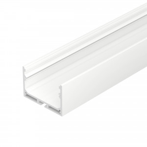 Профиль с экраном SL-LINE-4932-2500 WHITE+OPAL 036304, Комплект с экраном. Алюминиевый профиль для светодиодных лент и линеек. Цвет - белый RAL9003 (порошковая окраска). Габаритные размеры (LхWхH): 2500x49x32 мм. Ширина площадки для ленты 38 мм. Заглушки в комплекте (4 заглушки белого цвета, 16 шурупов).