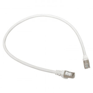 Патч-корд TERACOM CS Cat.6A экранированный S/FTP оболочка LSZH белый (0,5м) TRCS-6ASF-LSH-05M-WH