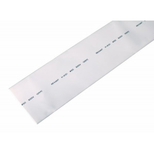 Трубка термоусадочная ТУТ нг 50,0/25,0 белая, термоусаживаемая трубка в метровой нарезке, не поддерживает горение