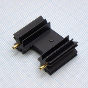 SK104/25,4-STC, Радиатор для корпусов TO220, 12.7x34.9x25.4мм, 14К/Вт (совместимые прижиные скобы THF 104)