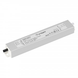 Блок питания ARPV-12030-B (12V, 2.5A, 30W) 020003, Источник напряжения с гальванической развязкой для светодиодных изделий. Входное напряжение 200-240 VAC. Выходные параметры: 12 В, 2,5 А, 30 Вт. Встроенный PFC >0,5. Герметичный алюминиевый корпус IP 67. Рабочая температура -25…+50C?. Габаритные размеры д