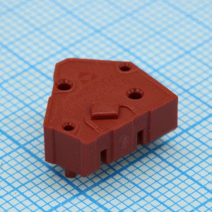 DG245-5.0-01P-16-08A(H), Нажимной безвинтовой клеммный блок 1 контакт без концевой крышки. Зажим типа зажимная клеть. Серия DG245-5.0 цвет красный