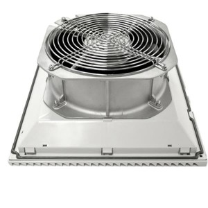 OA225LFG111T, Вентиляторы переменного тока Louvered Filter Fan Guard Kit with 225mm Fan Installed, Snap-on Guard, 115VAC, 530/600CFM, IP55