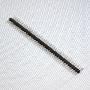 PLS2 1x40 2.00 mm, Соединитель штыревой, вилка на плату однорядная прямая 40pin(1x40), шаг 2.00мм