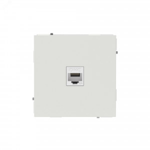 Компьютерная розетка RJ-45 без шторки, кат.6А одинарная,KANT, белый песок 7010673