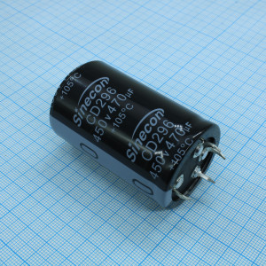 LHE471M2W3555FZVG2S00, Конденсатор алюминиевый электролитический Snap-in 4-выводной 450В 470 мкФ 35*55мм 105 °C, PVC insulation