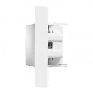 Механизм розетки двойной, 16А, с заземлением, со шторками, с рамкой, белый Эпика EKF UP1-SOW-211