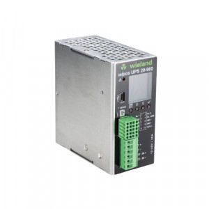 UPS модуль WIPOS UPS 20-960 USV-DC, Источник бесперебойного питания (UPS), преобразователь DC-DC, номинальное входное напряжение: 12-24 V DC; подключение аккумулятора 10-60 V DC, номинальное выходное напряжение нагрузки 12-48 V DC, габариты (мм): ширина x высота x глубина: 54 x 115 x 110 ве