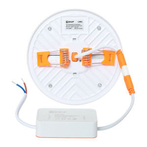 Светодиодный встраиваемый даунлайт безрамочный ДВО 1105 круглый 18Вт 4000K IP20 LUMA EKF